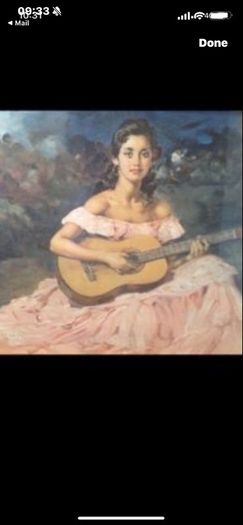 Antique Picture- La Guitarista