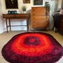 Vintage Retro Mid Century Oval 'Finlandia' Rug Image 7