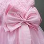 New Girls 3D Effect Flower Sleeveless Formal Party Dress Wedding Bridesmaid Sz 4-5yrs Image 2