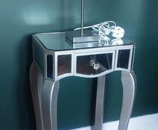Mirrored side table and matching lamp