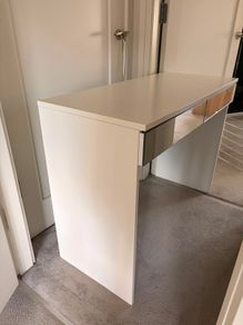 White Mirrored Desk