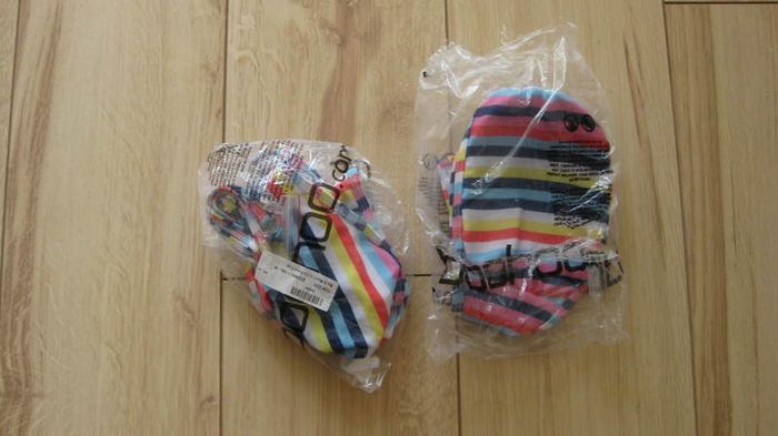 ladies Boo-hoo mix n match striped multi-coloured bikini with bandeau style top 10- 12...read description!