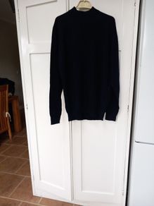John Smedley Navy Merino Wool Polo Size L  New Without Tags