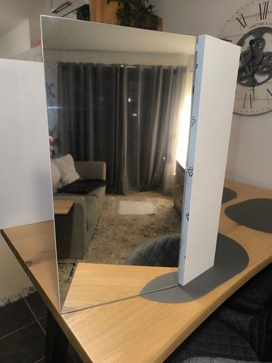 Veleka Gloss White Double Bathroom Cabinet with Mirrored door (H)540mm (W)550mm  B&Q