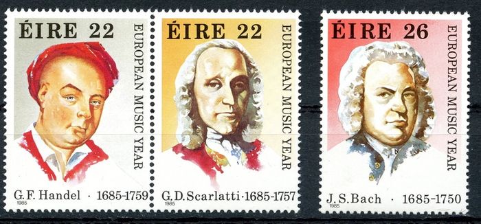 IRELAND 1985 - SCOTT 618-620 European Music Year - Mint Never Hinged