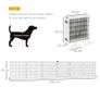 Wooden Pet Gate, Freestanding Dog Safety Barrier, w/ 2 Support Feet, White Image 3