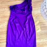 Apart Glamour Purple Satin One-Shoulder Occasion Dress - Size 14 Image 3