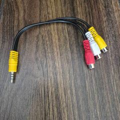3.5mm mini AV male to 3RCA female audio video cable