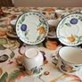 Set of 8 Vintage Staffordshire Tableware England Cups & Saucers  Plum / Fruit Pattern , Autumnal style Image 8