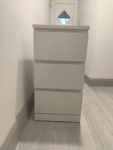 IKEA Malm Chest of 3 Drawers in white