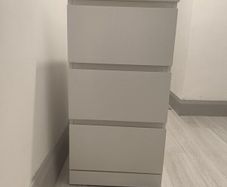 IKEA Malm Chest of 3 Drawers in white