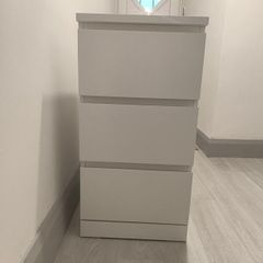 IKEA Malm Chest of 3 Drawers in white