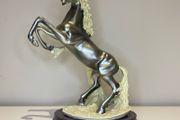 Silver coloured horse figurine