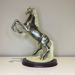 Silver coloured horse figurine