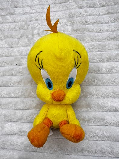 Warner Brothers Looney Tunes Tweety Pie Plush Soft Toy 2014 Loose Head  approx. 22 cm. Used Please see photos