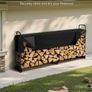 Heavy Duty Outdoor Firewood Log Rack with Waterproof Cover  259 x 36 x 117 cm (8.5ft x 1.2ft x 3.8ft)  Stores 1/2 Cord of Wood Image 3