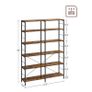 Bookcase XL 6 Tier Rustic Brown Industrial Shelf Image 4