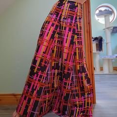Vintage 70s Psychedelic Geometric Maxi Skirt