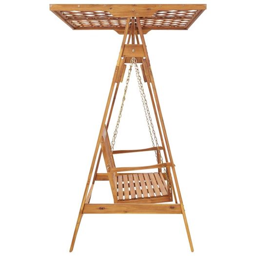 Garden Swing Bench with Trellis Solid Acacia Wood