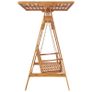 Garden Swing Bench with Trellis Solid Acacia Wood Image 2