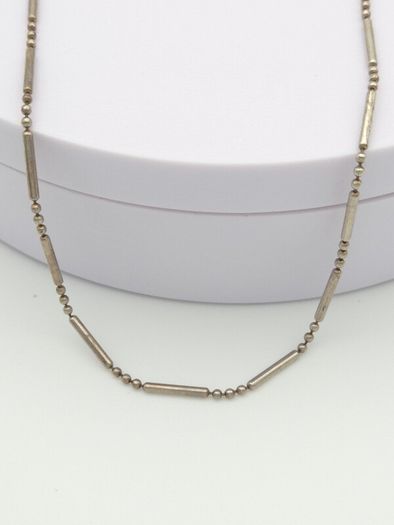 925 Vintage Sterling Silver Italian Bar LinkChain