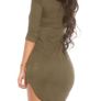 3 4_sleeve_Velvetlook_Mini_Dress__Color_KHAKI size s-m Image 2