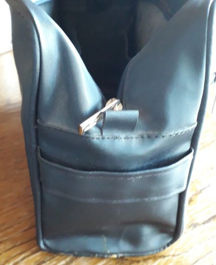 washbag - dark blue + grey pattern