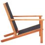 Garden Lounge Chair Black Solid Eucalyptus Wood and Textilene Image 3