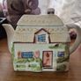 Vintage Cottage House Teapot Image 3