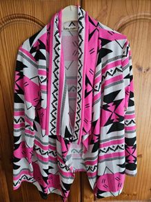 Aztec print cardigan