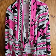 Aztec print cardigan