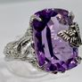 Silver Pink Amethyst Nature Ring Image 3