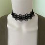 Black choker necklace-crochet Image 5