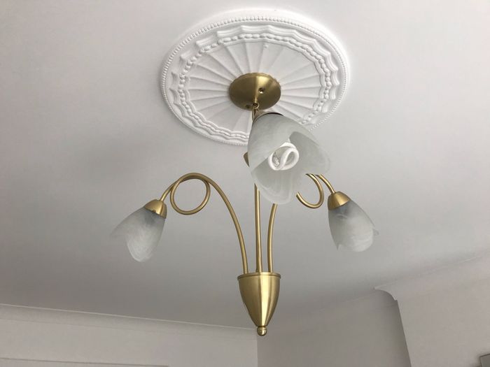 Brass ceiling lights x2
