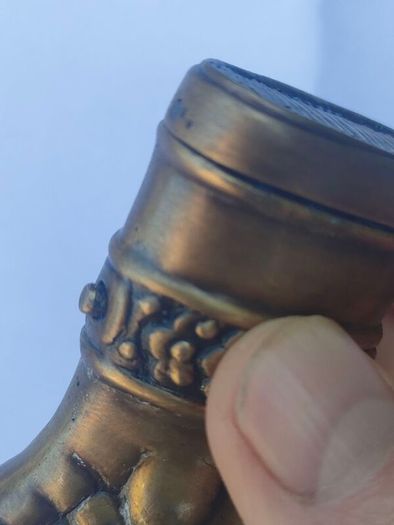 Large Brass Dog Vesta case