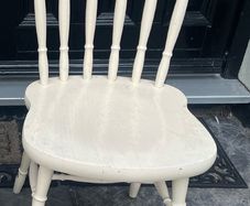 1 x White Solid Kitchen Dining Chair - Can Deliver