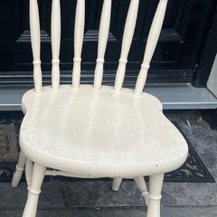 1 x White Solid Kitchen Dining Chair - Can Deliver