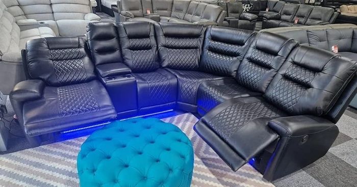 New Halifax Leather Electric Corner Recliner Sofa