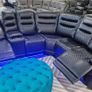 New Halifax Leather Electric Corner Recliner Sofa Image 6