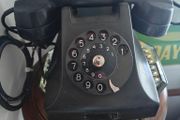 Vintage Bakelite Ericsson black  retro Rotary Dial Phone P&amp;T stamp