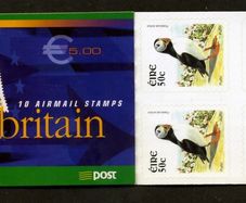 2003 Ireland Puffin Definitive Stamp Booklet Mint Never Hinged (MNH). Hibernian HB105