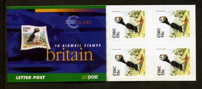 2003 Ireland Puffin Definitive Stamp Booklet Mint Never Hinged (MNH). Hibernian HB105