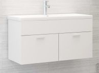 main image for ad Sink Cabinet with Built-in Basin White Chipboard