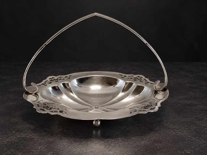 Vintage Silver-Plated Serving Basket