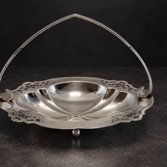 Vintage Silver-Plated Serving Basket