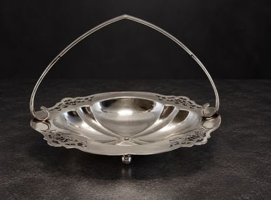 Vintage Silver-Plated Serving Basket