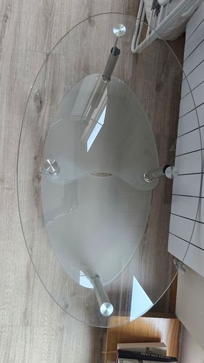Glass coffee table