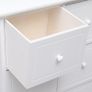 Side Cabinet with 6 Drawers White 60x30x75 cm Paulownia Wood Image 2