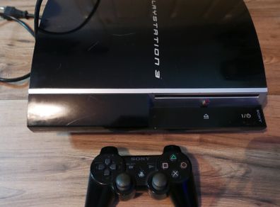 PS3 Sony PlayStation 3 Console & Controller Set  Black 40GB