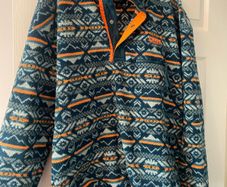 columbia teal and orange fleece